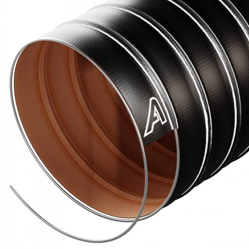 Conduit d'air en silicone noir 76 mm 1 m