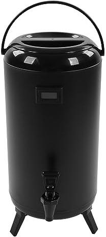 Beverage Dispenser with Tap, 12 Liter Flask, Stainless Steel, Coffee Pot Thermal Container for Tea or Mulled Wine