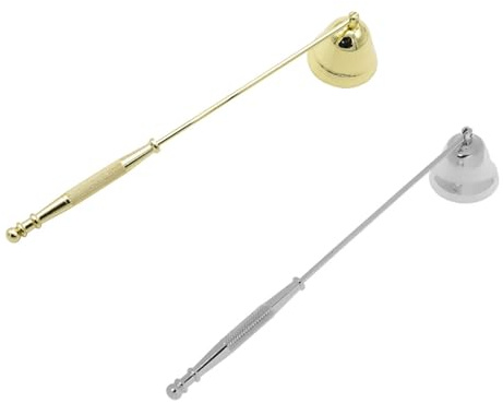 2 Pezzi Spegnicandele in Acciaio Inossidabile, Strumento Portatile Compatto per Estinguere Le Candele con Accessorio a Manico Lungo