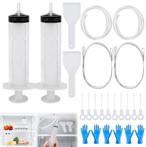 Kühlschrank Abflussloch Reinigungsset Kühlschrank Abfluss Reinigung Reinigungsbürste für Kühlschrank Wiederverwendbar Kühlschrank Reinigungswerkzeug Set 21 Stück