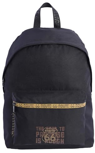 Route 66 - Rucksack Herren (mit integriertem USB-Anschluss) - Rucksack Schwarz Ideal für die Arbeit, die Schule und den Sport - backpack men