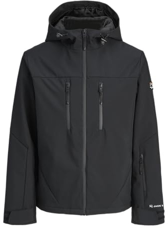 JACK & JONES Jacket Jjlagarde Chaqueta Softshell Aw25, Negro (Black Beauty), L Hombres
