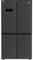 Beko American Fridge Freezer - Black Steel - E Rated