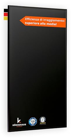 Könighaus infrarödvärmare - 450 W Black Edition med TÜV SÜD + 5 års garanti ✓ dubbelt överhettningsskydd ✓ klar för drift på 2–4 min