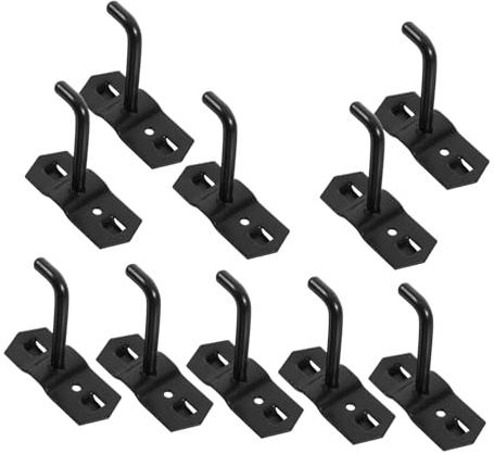 QUMIIRITY 10pcs Square Hole Pegboard Hooks Shop Shelf Hook Retail Hanger Holder Brackets for Pegboard Wall Display Heavy Duty Wall Mount Hooks for Retail Storage Tool Organisation and Hanging