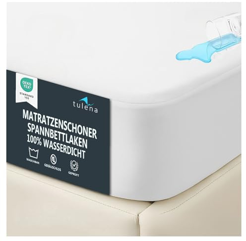 TULENA Matratzenschoner 90 x 200 wasserdicht und atmungsaktiv, Matratzenauflage 90x200, Optimaler Nässeschutz, Hygienischer Anti-milben Matratzenbezug, Inkontinenzunterlage waschbar