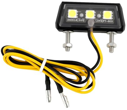 CAIHINIER Luce targa per moto, 3 SMD LED, 12 V, luce targa universale, per quad, ATV, mini lampada Tiny