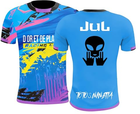 Maillot de Foot JUL Enfant, Cadeaux des Fans T-Shirt Fan de Musique Streetwear T-Shirts de Sport Impression 3D Haut d’Entraînement Plusieurs modéle Disponible