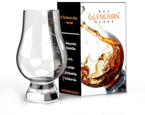 GLENCAIRN Wee Whisky Glass Set of 4 – Small, 70ml Mini Version of The Official Tasting Glass – Gift Boxed – Perfect for Scotch, Bourbon & Collectors
