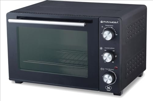PYRAMIDEA Forno Elettrico Ventilato Capacità 36 Litri 1500W con Timer Colore Nero FOK3612