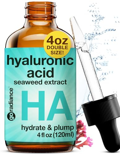 Go Radiance Ansiktsserum Hyaluronsyra, 3,5%, dubbel storlek (118 ml) fuktgivande med hyaluronsyra, fuktgivande ansiktsserum fuktgivande serum med hyaluronsyra, alger E M