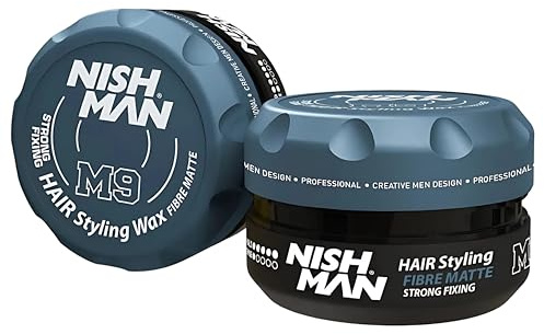 NISHMAN M9 Hair Styling Wax - Pliable Fiber Matte Strong Fixing 100g - Matte Finish, High Hold, Adds Extra Volume - Perfect for Short & Wavy Hair