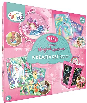 ARTISTA 9302102 Kreativset Einhorn 4in1, DIY-Kit für Kinder, Bastelset ab 6 Jahren