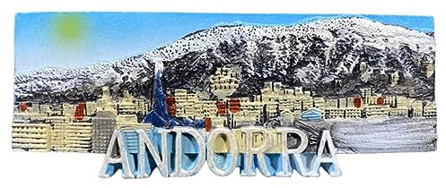 Andorra Landscapes - Imán para nevera 3D, recuerdo de viaje, decoración de nevera, calcomanía magnética para decoración de nevera, colección artesanal
