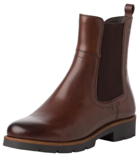 Tamaris Damen Chelsea Leder bequem; BROWN, EU 40