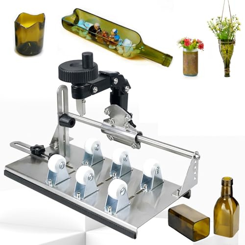 MiBoce Tagliabottiglie in Vetro, Kit Tagliavetro Multifunzionale Fai-da-Te, con Lama Ruotabile a 360°, Varie Forme di Taglio, per Bottiglie Quadrate E Rotonde