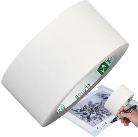 Générique Ruban de masquage blanc,ruban pour peintres blanc,Bande de rédaction - Ruban adhésif de masquage pour peintres, décoration pour peinture, artisanat et projets scolaires
