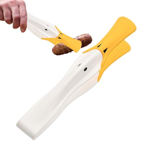 Alicates de cocina: pinzas de cocción, pinzas de alimentos de 18.4 cm - Pontas de silicona resistentes al calor, duradera, ergonómica, mango cómodo, evita fatiga, ideal para cocinar, asars a la parril