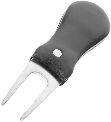 GALPADA Herramienta de Golf Divot Compacta con Mango de Plástico Plegable y Tenedor de Acero Inoxidable para Reparación de Césped Marcador de Bola Incluido Ligera y Portátil para
