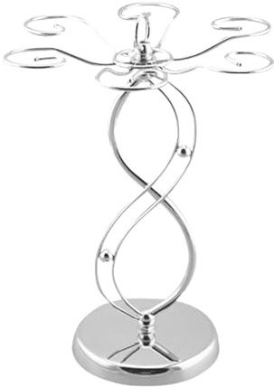 Wine Glass Display Rack - 26cm 34cm Height, Goblet Storage 6 Hook Drying Tree | Dining Room Buffet Cabinet Organization Wedding Gift Party Entertaining Accessory Sturdy Iron Art Structure