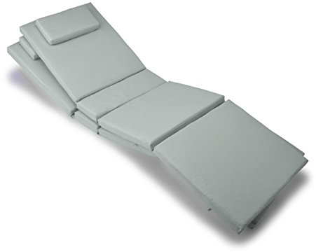 Nexos Divero Liegenauflage – 2er Set Auflagen Polster für Sonnenliege Gartenliege Holzliege Saunaliege – bequem hochwertig robust – grau