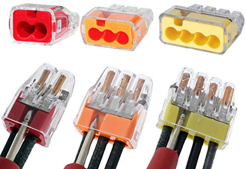 Ideal Electrical 30-1031 in-Sure 2-Port x25, 3-Port x25, 4-Port x25, Push-in Wire Connector (75 Pack)
