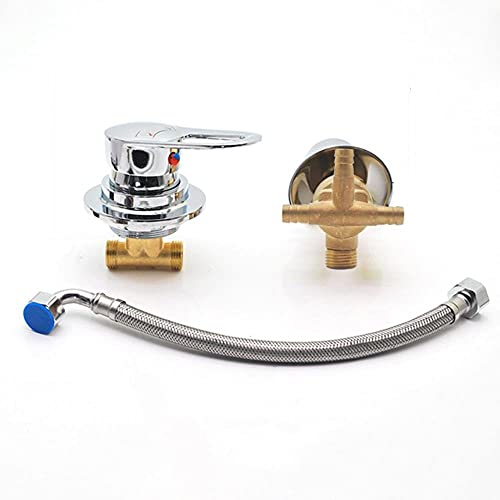AFUDER 2/3/4/5 inverseur de sortie deux pièces mitigeur de salle de douche robinet en céramique cartouche de vanne mélangeur d'eau chaude froide robinet en laiton chromé