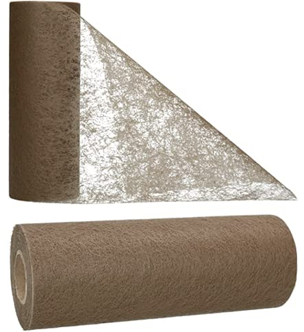AmaCasa Tischläufer Rost Braun (17,5 cm x 25 m) – Hochwertiges Vliesband für stilvolle Tischdekoration bei Hochzeiten, Geburtstagen & besonderen Anlässen