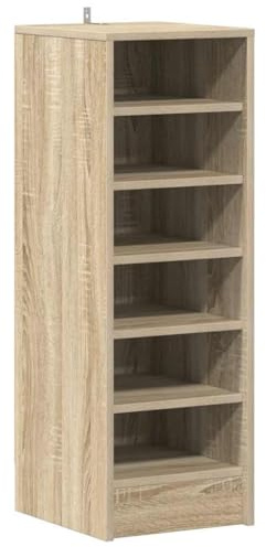 vidaXL Mueble Zapatero Organizador de Zapatos Armario Pasillo Almacenaje Taburete Puf Caja Banco Estantería de Contrachapada Roble Sonoma 31,5x35x90cm