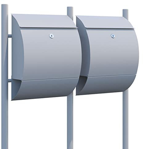 Bravios Sunshine for Two - Buzón doble de pie, color gris