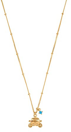 Disney Cinderella Sterling Silver Gold Plated Carriage Necklace N903223YZBL-18