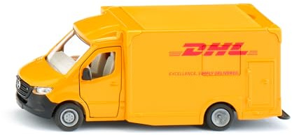 siku 1920, Mercedes-Benz Sprinter DHL Paketdienst, 1:50, Metall/Kunststoff, Gelb, Spielzeug-Auto, Türen zum Öffnen, Abnehmbares Dach
