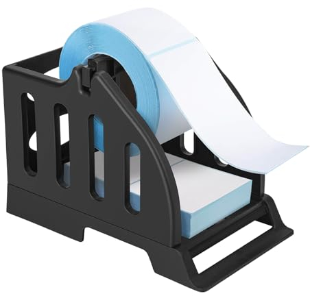 MumdoYAL etikettenhalter selbstklebend，Mobile Thermal Label Holder，Roll Stand for Printer，Accessories for Desktop Label Printers， geeignet für Büros, Lager und mehr