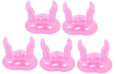 Vaguelly 5pièces Porte-gobelet Gonflable Design Ange pour Piscine Accessoire De Fête Flottant pour Adultes Parfait pour Événements Aquatiques Et Moments De Détente