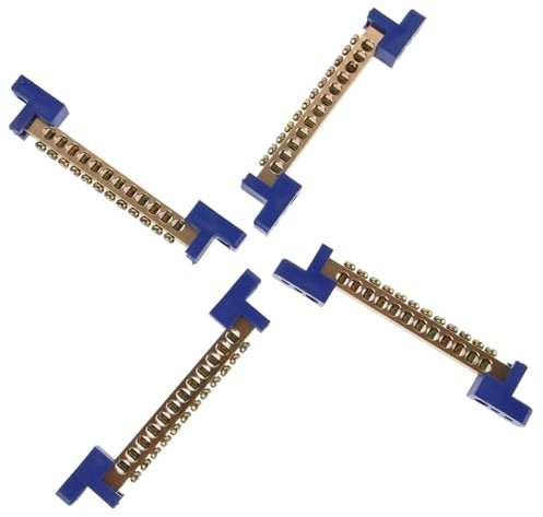 Tofficu 4 Pièces Barrette de Mise à Cuivre de Connexion avec Positions pour Équipement Électrique Armoires de Distribution