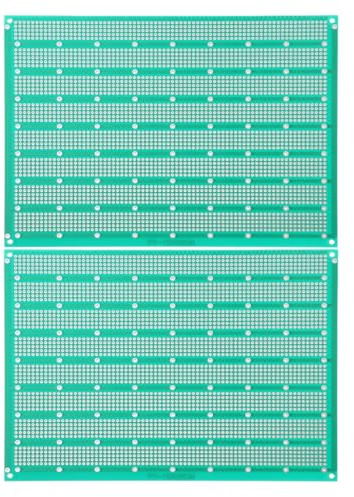 TOVINANNA 2 Placas de Circuito Impreso Cara 15X20 CM Placa de Prototipado Diseño de Cinco Orificios para Experimentos y Proyectos