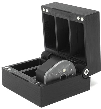 Kube3d Magazine Case Compatible with: Reximex Mito, RP, RPA Magazines – Hard Plastic Protective Cover, Flip Lid Magnetic Box for Air Rifle Storage and Safety