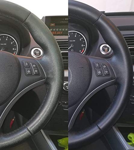 Mycolourcare Premium Kit Ritocco Volante Nero Black in Pelle Ecopelle Similpelle Vernice Ripristina Colore Sterzo Semplice Applicazione Alternativa al Coprivolante