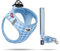 Vest Harness Air-Mesh Skyblue-Caro 2XS & Leash M
