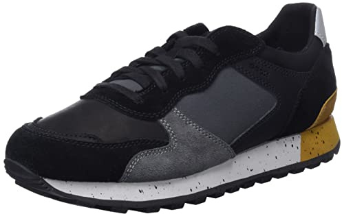 Geox U Ponente A, Sneakers Uomo, Nero Grigio Black Anthracite, 42 EU