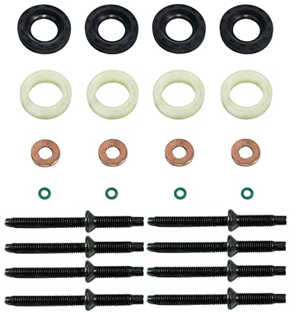 CANTONDZ Juego de lavadora de sellos inyector diésel Kit de arandela de inyector diésel 198185 198299 Compatible con Peugeot Partner 207 307 Citroen C2 C3 Xsara 1.6