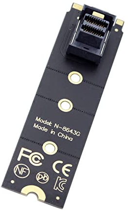 Cablecc U.2 Kit SFF-8639 NVME PCIe4.0 SSD-Adapter 22 x 80 mm für Mainboard SSD 750 p3600 p3700 M.2 SFF-8643 Mini SAS HD