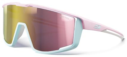 Julbo Lunettes de soleil - FURY Adulte - A partir de 12 ans - Rose Pastel/Bleu Clair - Catégorie 3