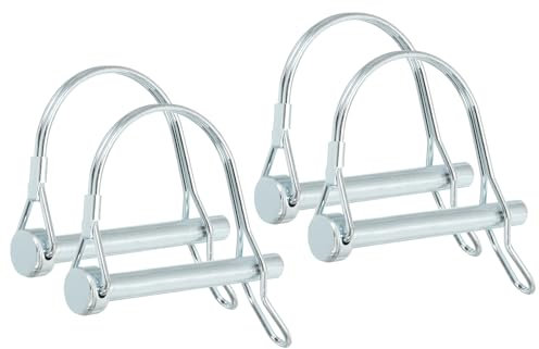 PATIKIL 4pz Perno di Bloccaggio per Albero 8x70mm Perno Accoppiamento Rimorchio Perni di Sicurezza Pto Archetto Contenimento Rotondo per Camion Rimorchi Falciatrici Trattori Barche