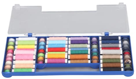 Hiraith Multifunktionellt Sytrådsset i Polyester med 64 Färger Sytrådsspolar för Gör-det-själv-Broderi, Flitigt Använt i Vardagen för Fållning, Sömnad och Broderi