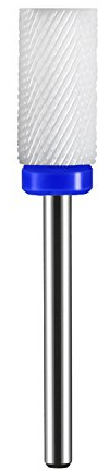 JCMaster Punta per Fresa Unghie Professionale Bit in Ceramica per rimozione gel a forma cilindrica piatta Barrel per Manicure e Pedicure Grit Medio