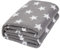 Dreamscene Estrellas de Lana de Franela arrojan sobre la Cama Manta Suave y cálida de Felpa para el sofá de los niños del bebé Gris Plata 120 x 150cm