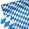 Papiertischdecke Raute blau-weiß wetterfest 1,15m