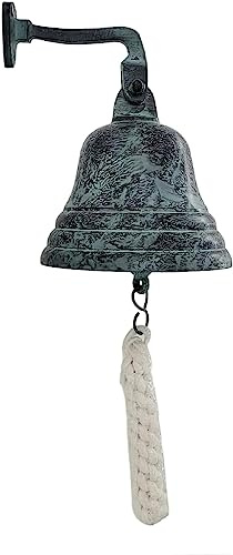 ACL - Accesorios de Barra para el hogar, Campanilla de Mano para Pub, decoración náutica, Campana Verde única con Sonidos Fuertes y nítidos, Ideal para Navidad, recepción, Pubs (6 Pulgadas)