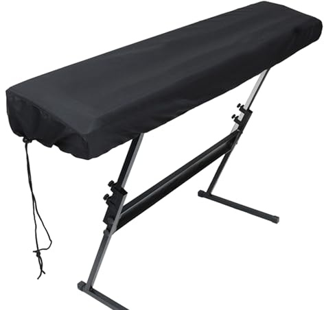 MEMOFYND 1 copertura per tastiera a 88 tasti, copertura per tastiera in poliestere, protezione per tastiera elettronica, protezione antipolvere per pianoforte, impermeabile, con chiusura a cordino
